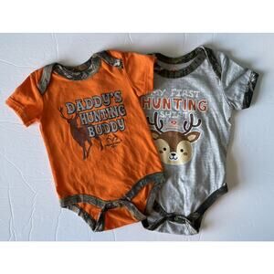 Real Tree And Mossy Oak Camo Hunting Bodysuits Size 3-6M